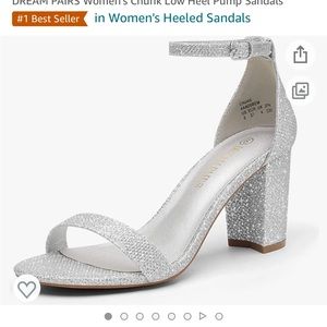 Silver Glitter Heels